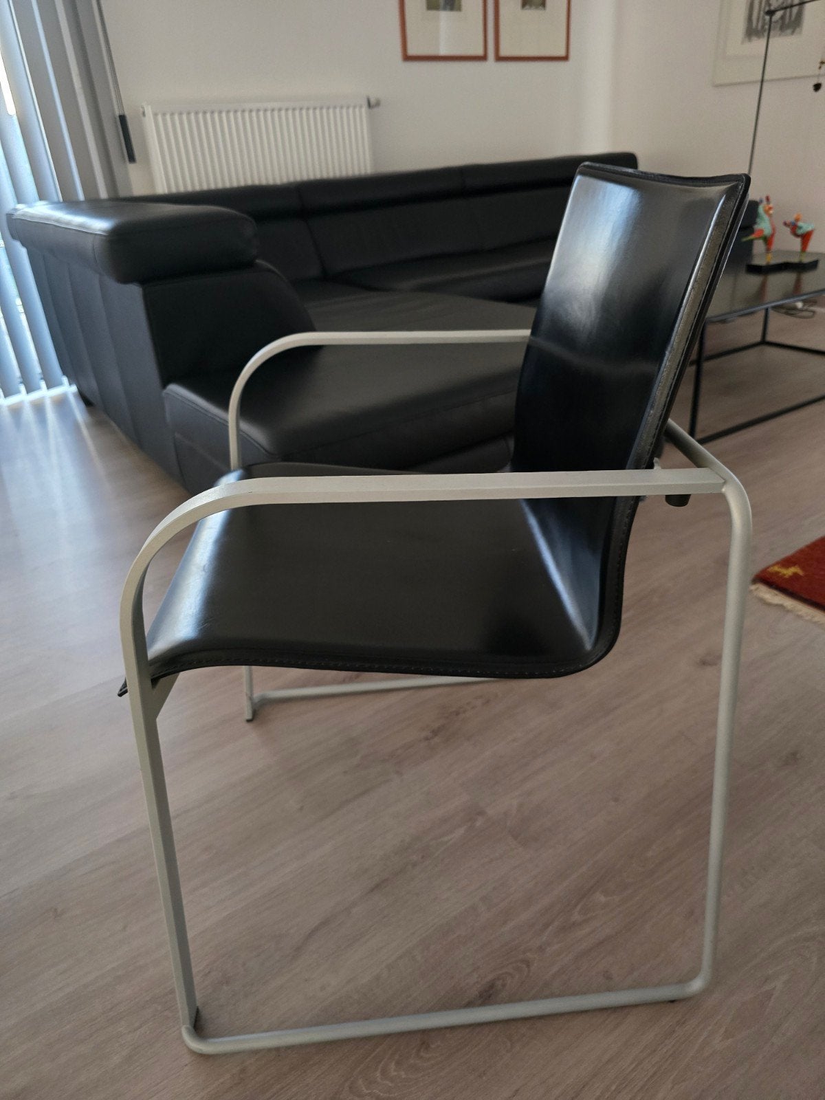 4 La Palma designstoelen Hee Welling, Ophalen, Gebruikt, Zwart, Leer