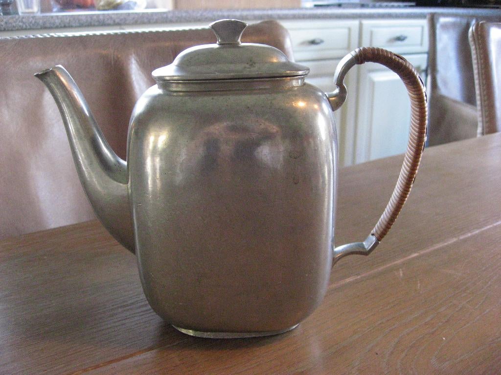 Art Deco tinnen koffiekan van Just Andersen Denmark 2421, Antiek en Kunst, Verzenden
