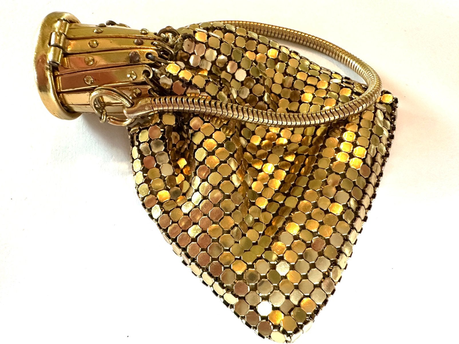 Oud expandable mesh munten beursje, Verzenden, Dames