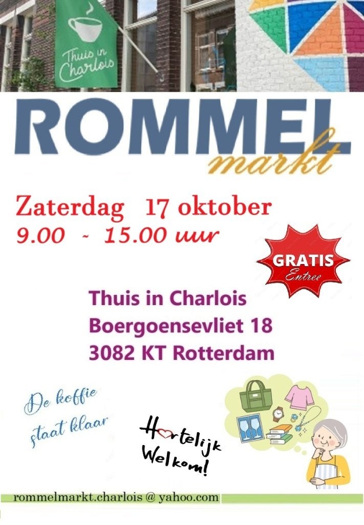 Rommelmarkt 17 oktober Rotterdam Oud Charlois, Tickets en Kaartjes, Evenementen en Festivals, Drie personen of meer