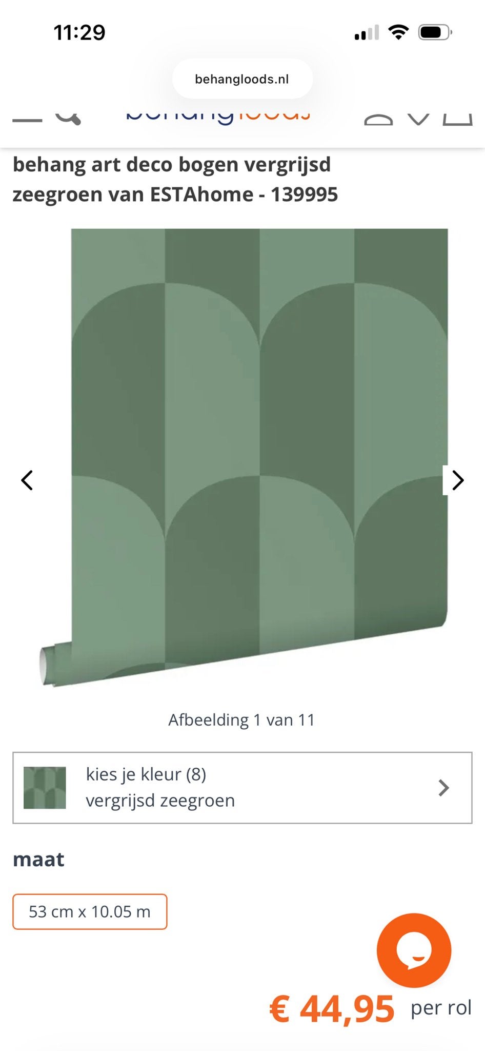 Esta Home Behang - Art Deco Bogen Vergrijsd Zeegroen, Huis en Inrichting, Stoffering | Behang, Ophalen, Overige typen, Geometrisch