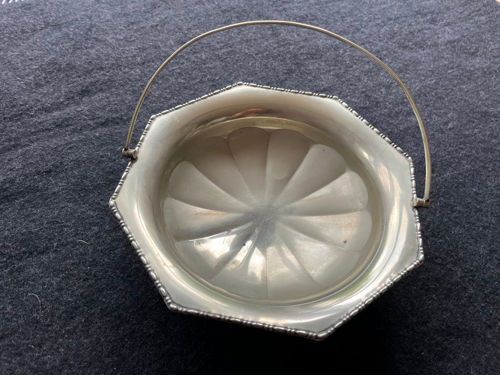 Verzilverd bonbonschaaltje epns E & JL, Ophalen of Verzenden, Zilver