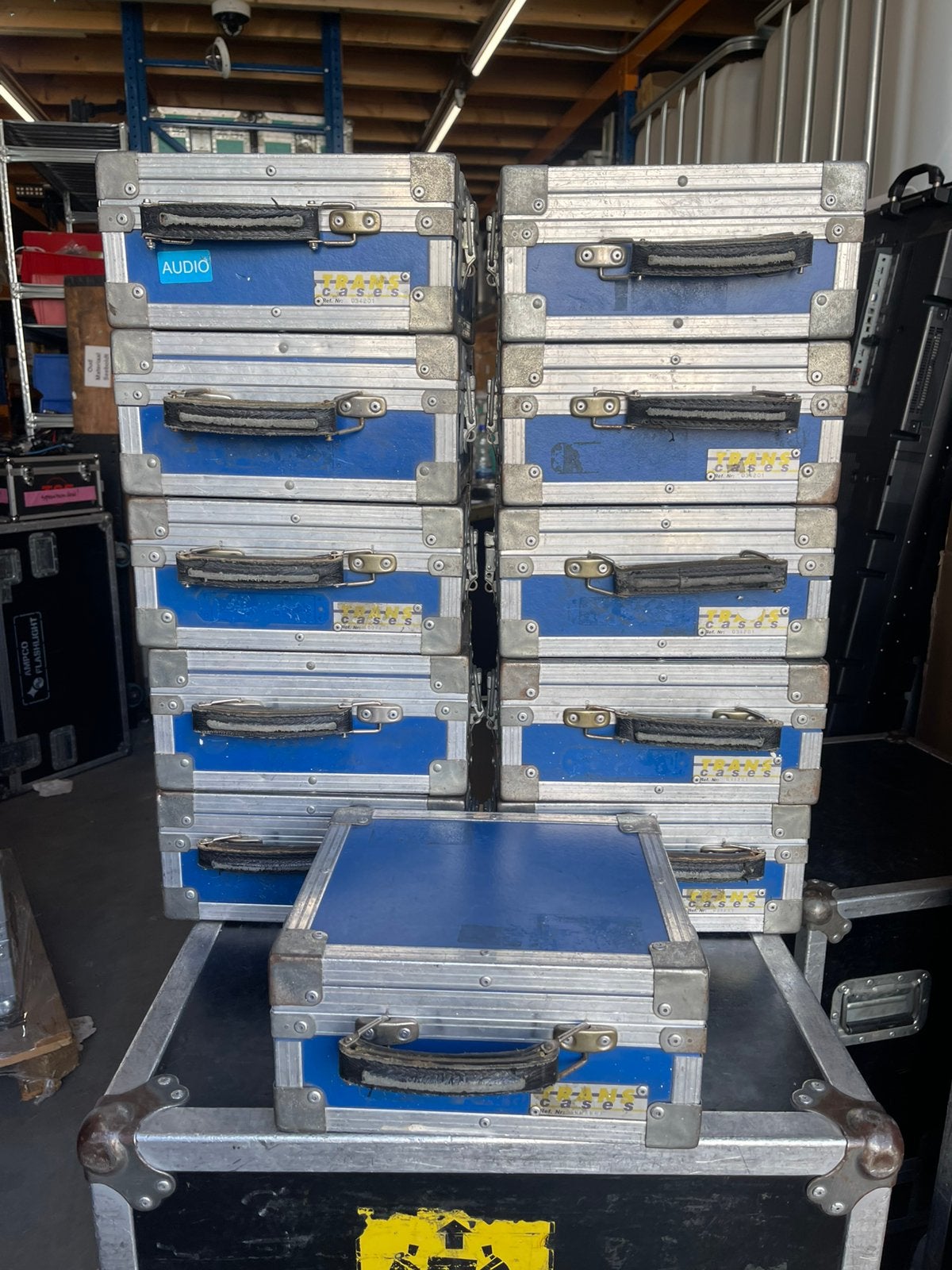 TRANSCASES FLIGHTCASES 28x25cm 8+3,5 Hoog Klapdeksel TOPPER, Ophalen, Gebruikt, Overige instrumenten, Flightcase