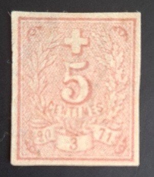 Postzegel Zwitserland - 5 centimes, Postzegels en Munten, Ophalen of Verzenden