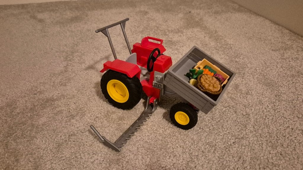 Playmobil 6131 tractor met laadbak, Ophalen of Verzenden, Gebruikt