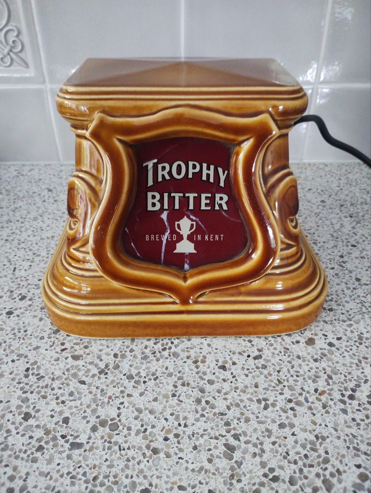 Trophy Bitter bier tap front verlicht, Verzamelen, Biermerken, Ophalen of Verzenden, Zo goed als nieuw, Reclamebord, Plaat of Schild