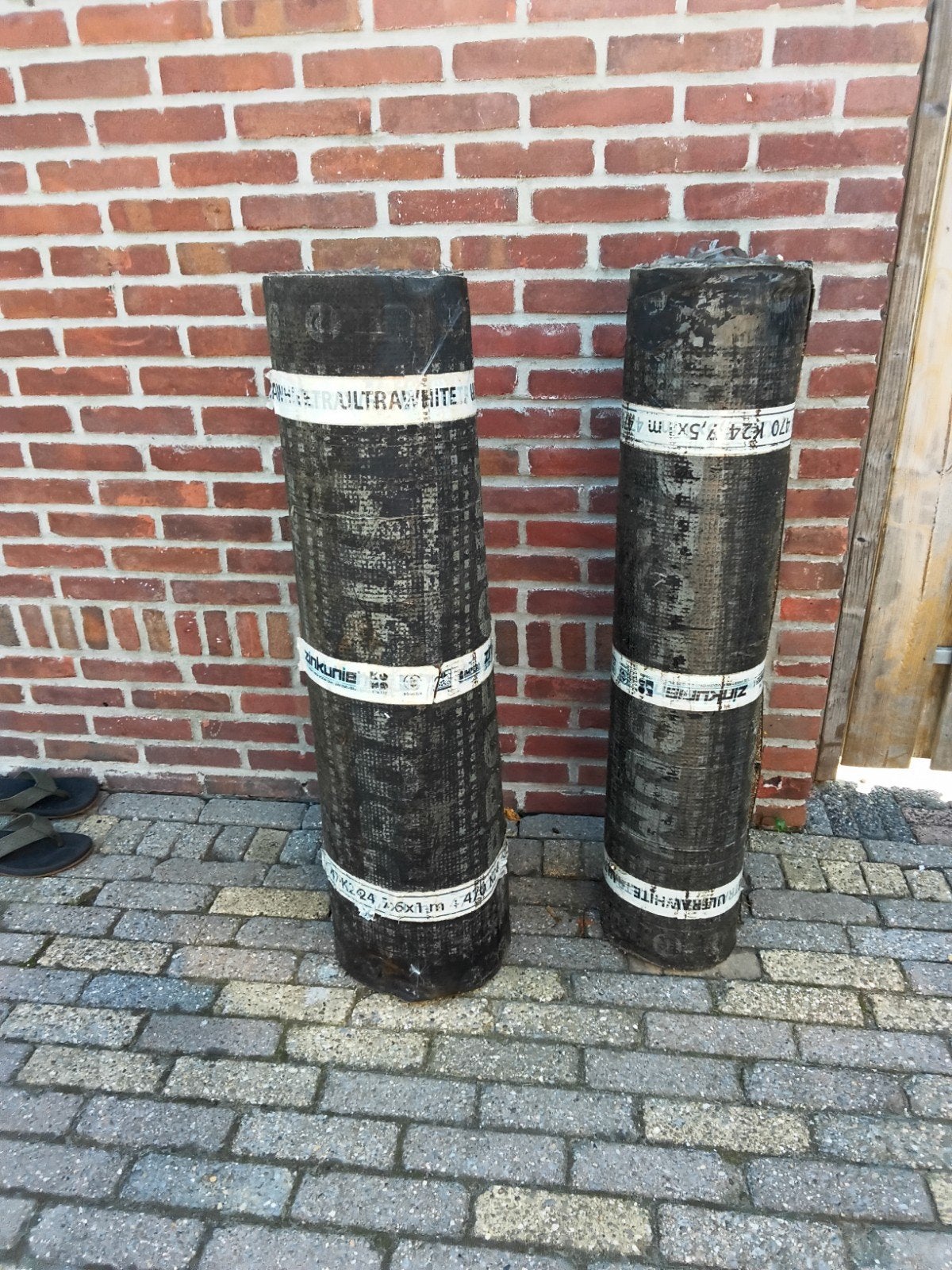 Dakleer rollen - Nieuw en ongebruikt, Doe-het-zelf en Verbouw, Dakpannen en Dakbedekking, Overige materialen, 10 tot 15 m², Zwart