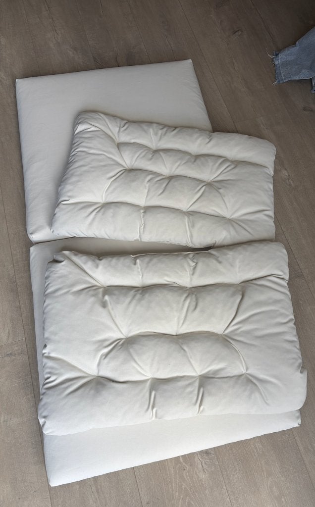 IKEA loungekussens 2 zit- en 2 rugkussens, Tuin en Terras, Tuinmeubel-accessoires, Ophalen, Gebruikt