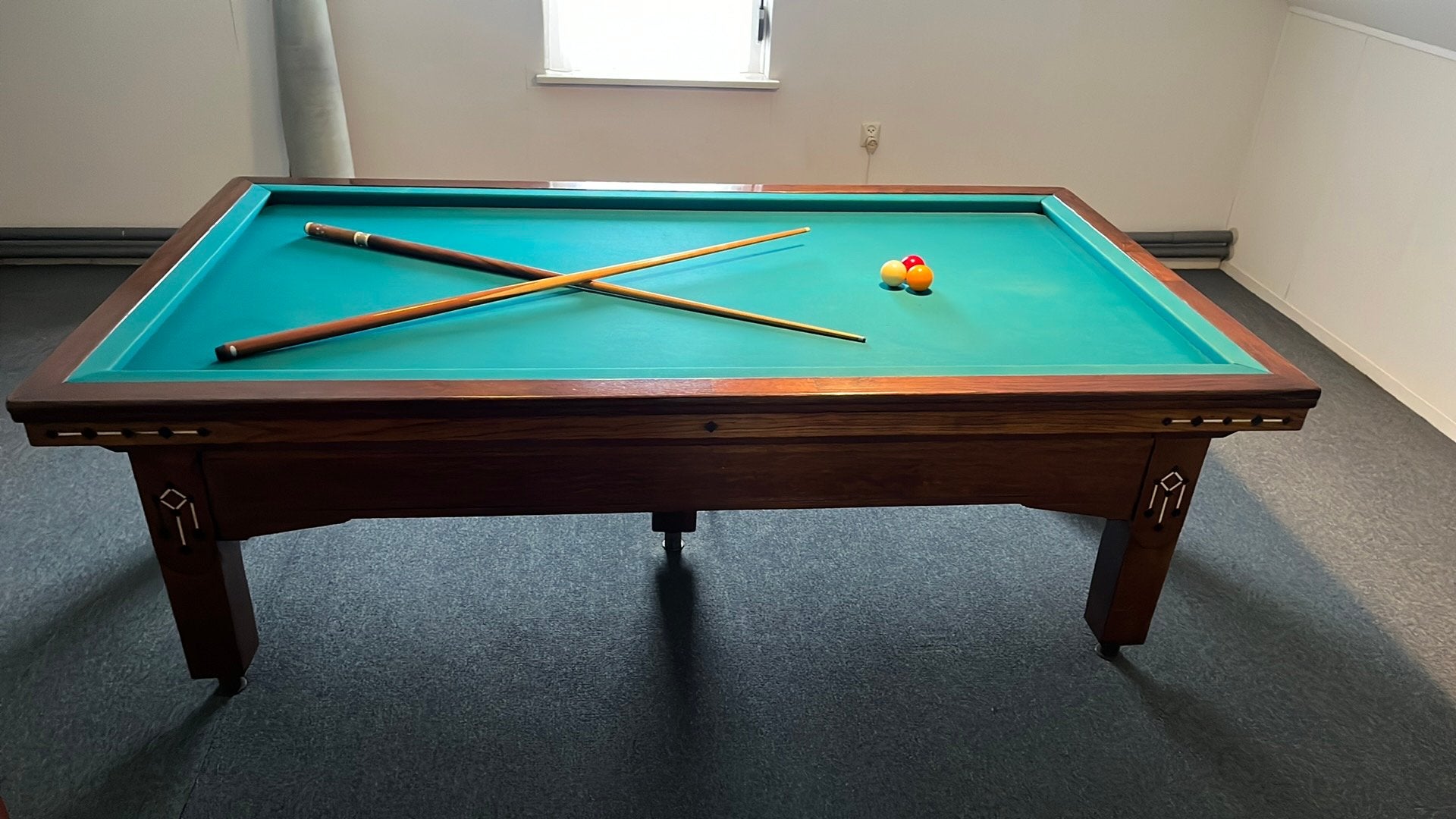 Pooltafel / carambolebiljart, Sport en Fitness, Ophalen, Gebruikt, Pooltafel
