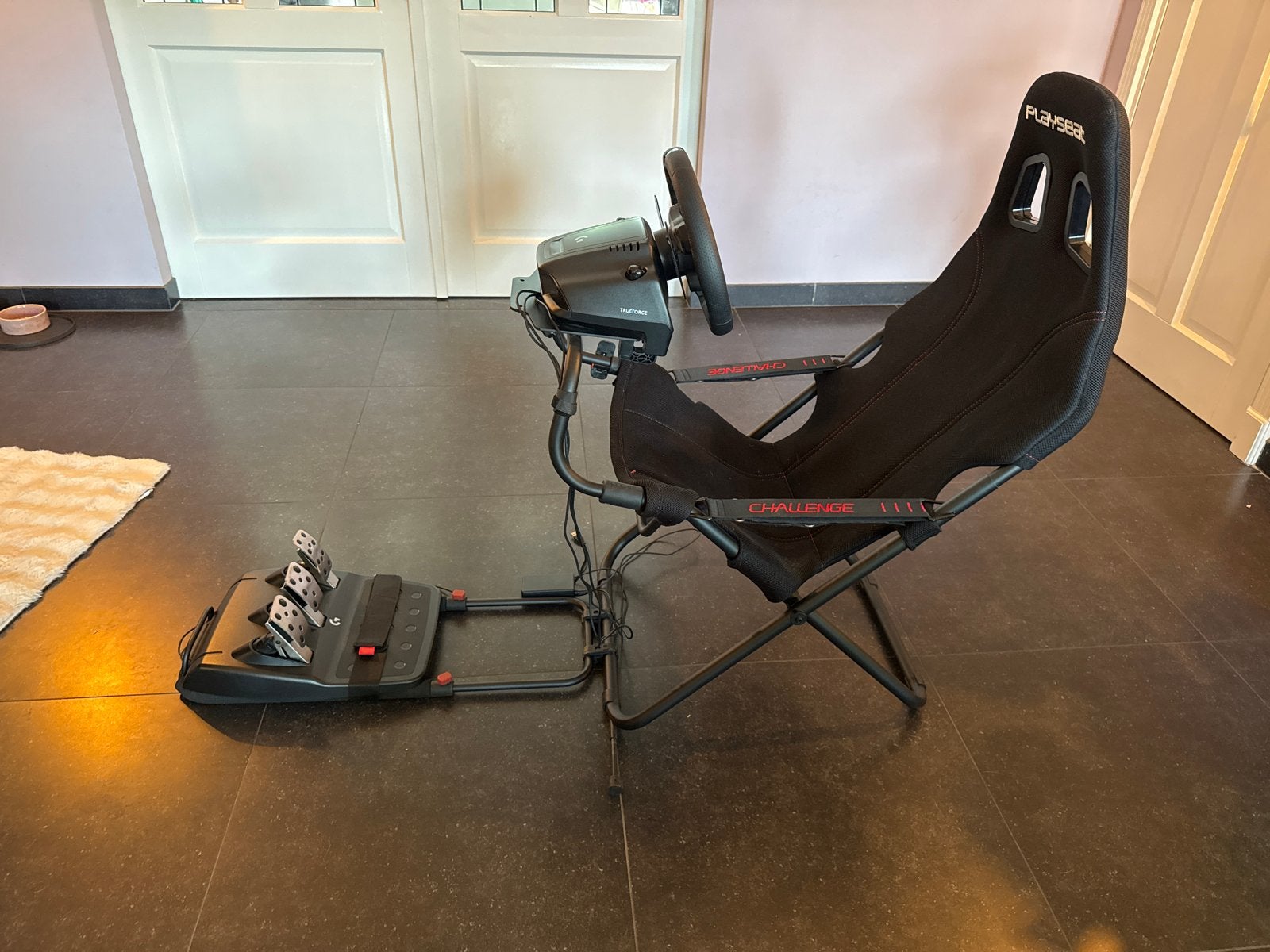 Logitech G29 racestuur met Playseat Challenge, Spelcomputers en Games, Ophalen, Racestuur, Force feedback, Zo goed als nieuw