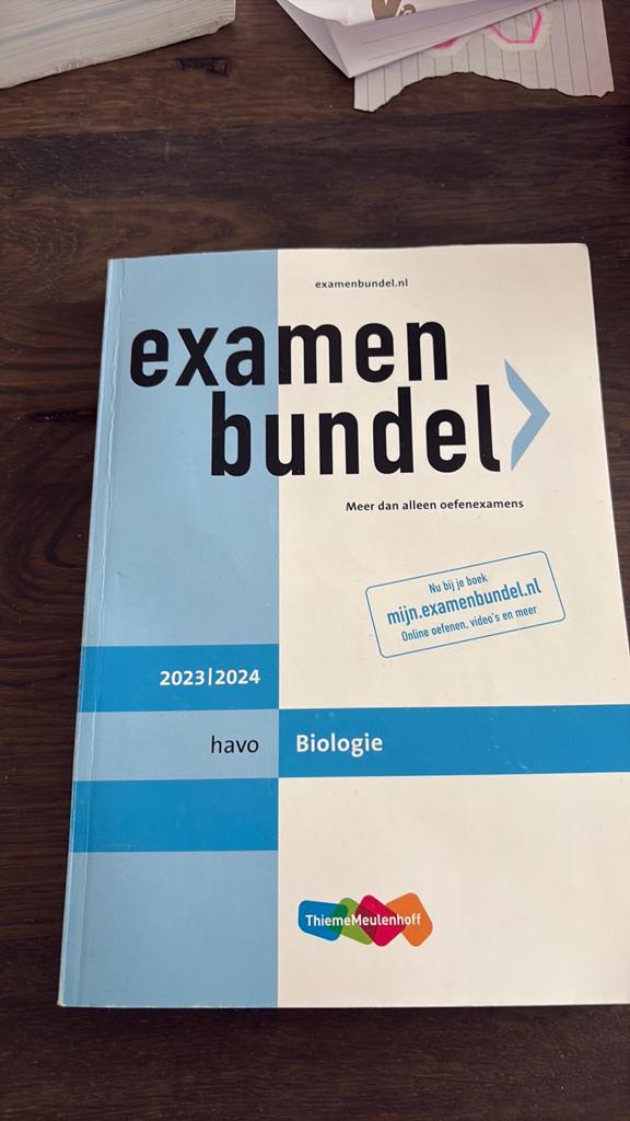 Examenbundel biologie, Boeken, Ophalen of Verzenden, Zo goed als nieuw