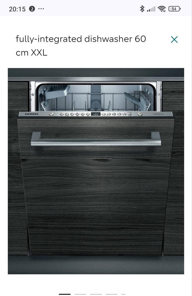 Siemens studioLine vaatwasser SX836X12JE/74 luxe lijn, Ophalen, Gebruikt, 60 cm of meer, Minder dan 10 liter
