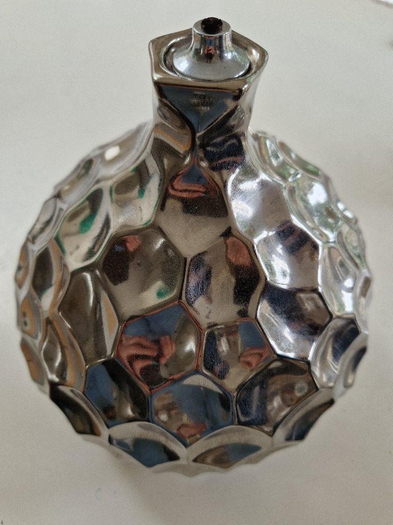 Mooie grote olielamp Riverdale zilverkleurig 21 cm h ZGAN, Riverdale, Lantaarn, Ophalen of Verzenden, Zo goed als nieuw