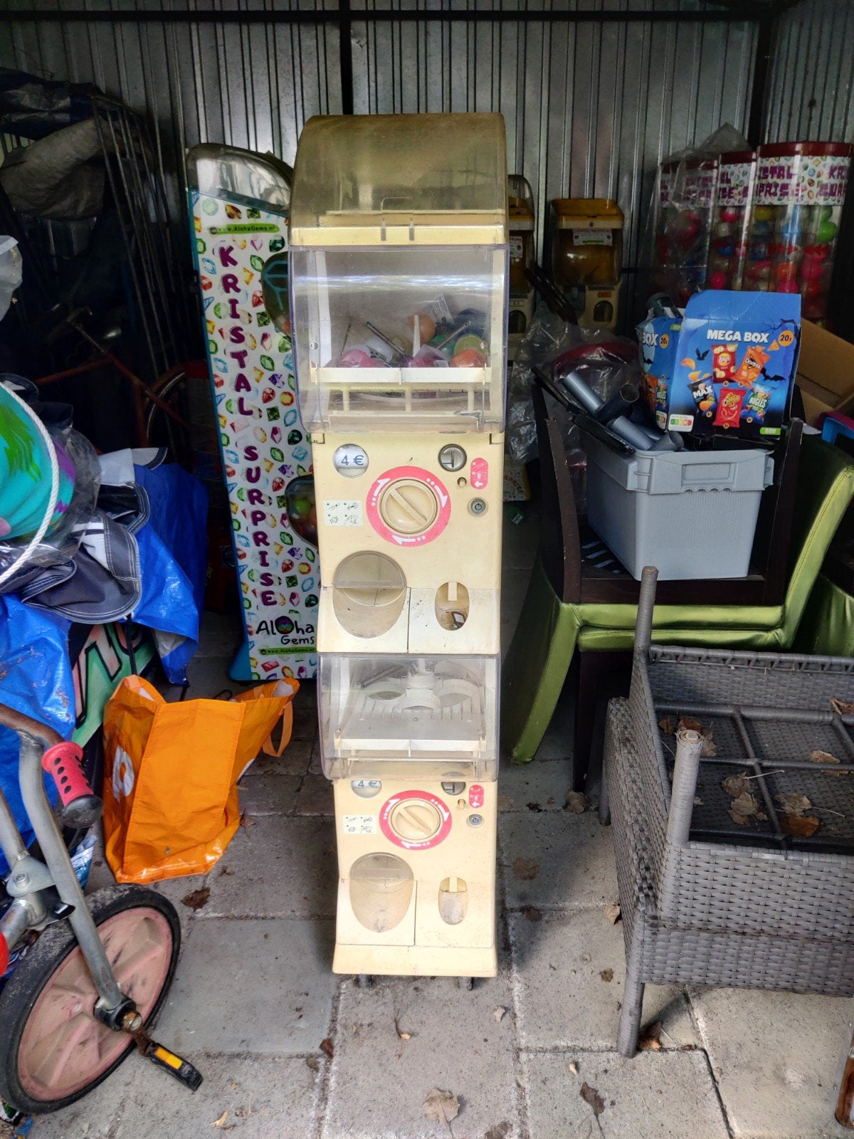 ballen automaat - verrassings automaat - surprise automaat, Ophalen, Gebruikt
