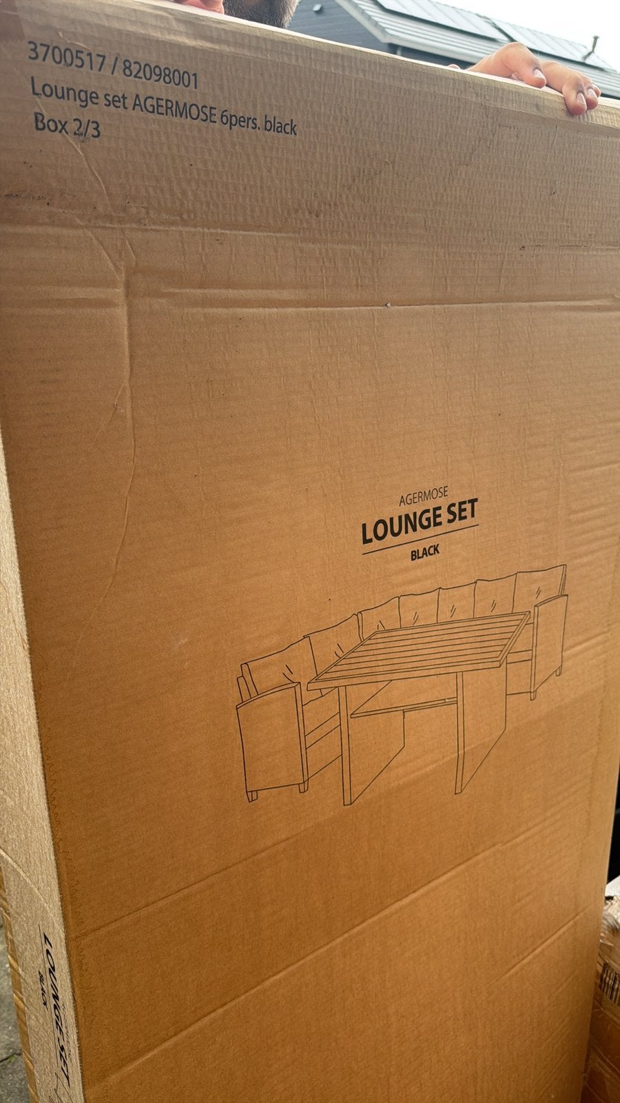 Loungeset black Jysk, Tuin en Terras, Ophalen, 6 zitplaatsen, Loungeset, Nieuw