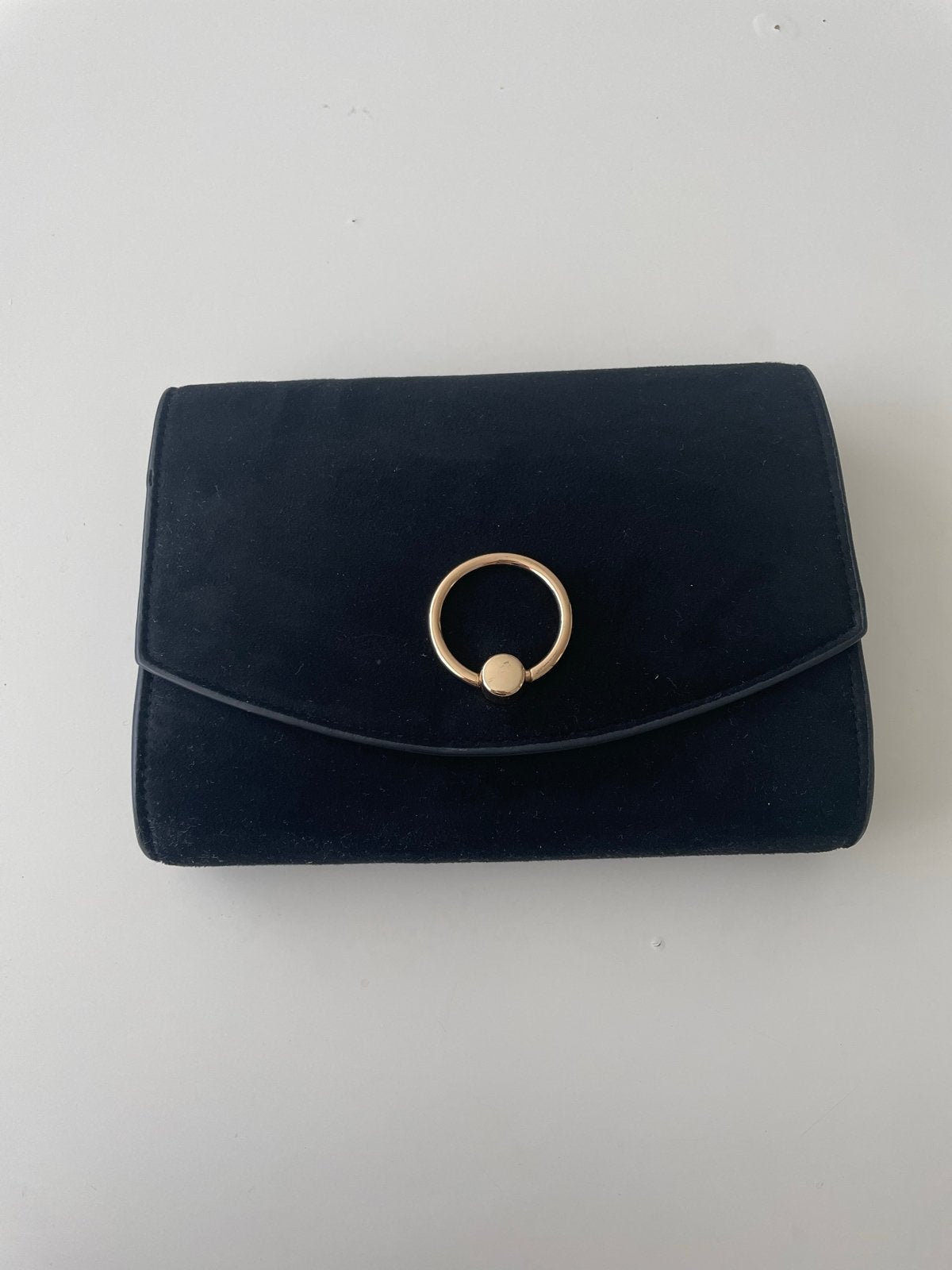 Zwart H&M schoudertasje met gouden ring, Ophalen, Zo goed als nieuw, Zwart, Schoudertasje