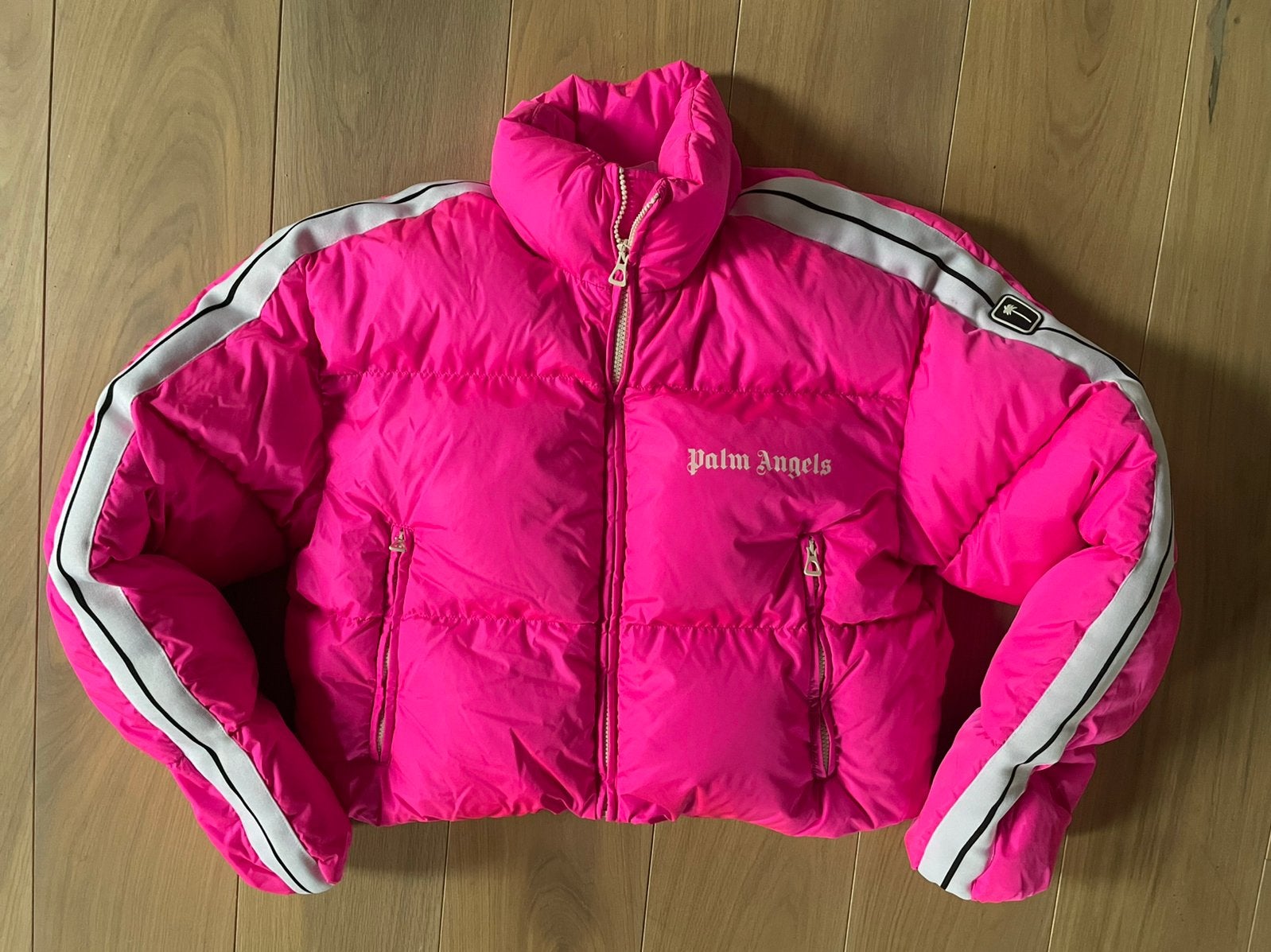 Palm Angels originele puffer jacket roze cropped mt M nieuw, Ophalen of Verzenden, Nieuw, Maat 38/40 (M), Roze
