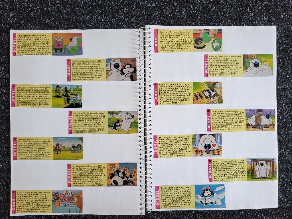 Plakboek met plaatjes van Dommel, Ophalen of Verzenden, Gelezen, Plaatjesalbum