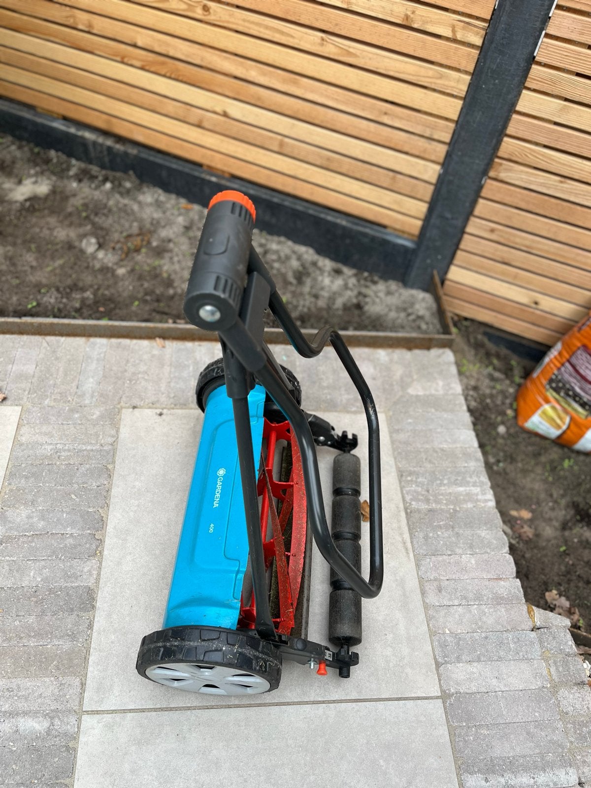 Gardena 400 Handgrasmaaier - nette staat, Tuin en Terras, Ophalen, Handgrasmaaier, Zo goed als nieuw, 40 t/m 49 cm