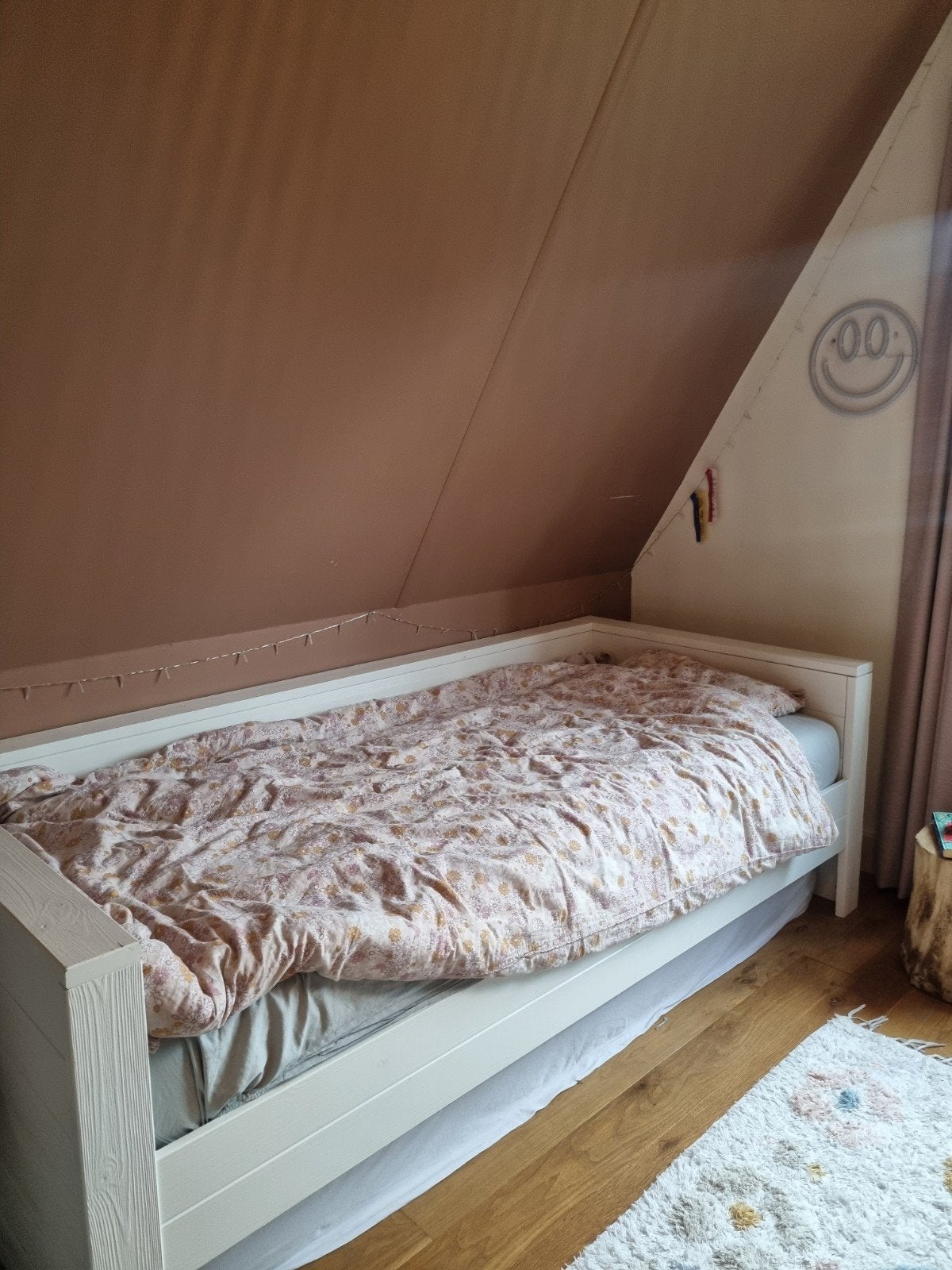 Woood Nikki bed grenen wit, Ophalen, 90 cm, Wit, 200 cm