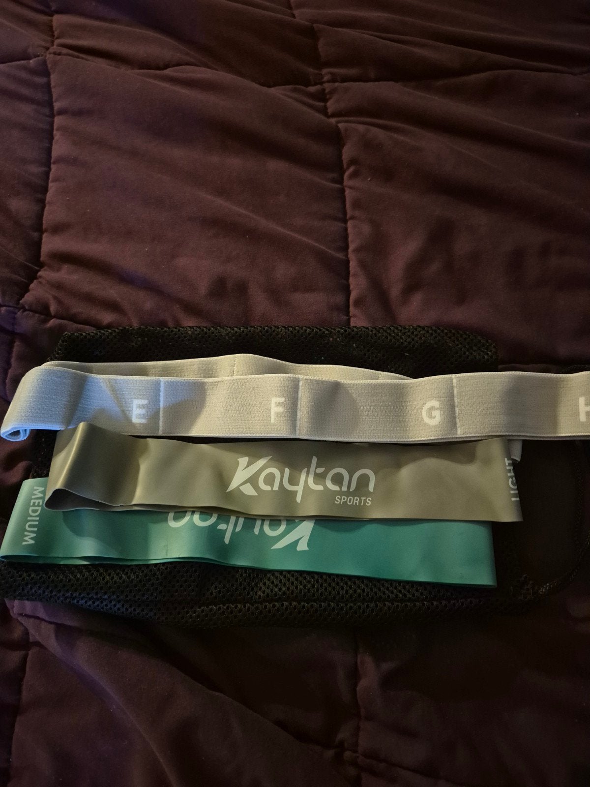 Kaytan Sports Weerstandsbanden Set - Medium & Light, Sport en Fitness, Ophalen of Verzenden, Zo goed als nieuw, Benen, Weerstandband