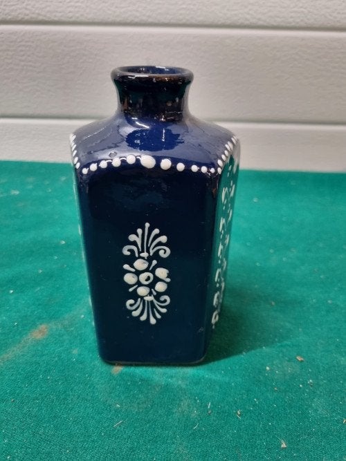 -	Vaasje italiaans blauw beschilderd, Antiek en Kunst, Antiek | Vazen, Ophalen of Verzenden