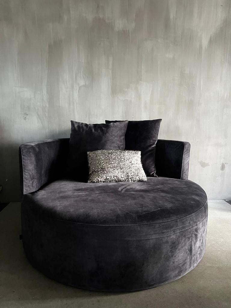 Fauteuil/Daybed Olivia van Keijser en Co antraciet 120 cm, Ophalen of Verzenden, Eenpersoons, Stof, Minder dan 150 cm