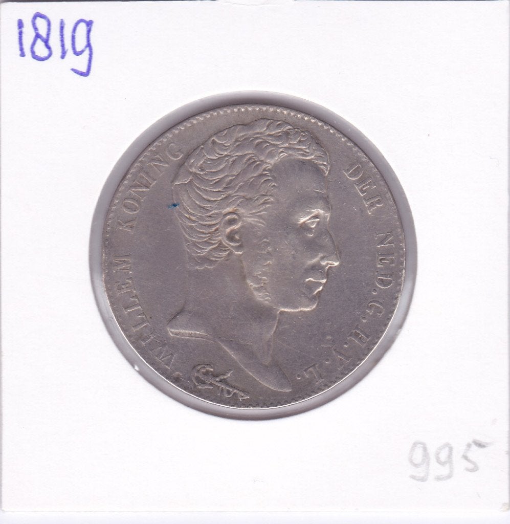 Schaarse 3 gulden 1819 Willem 1 voor 995 euro, Zilver, Koning Willem I, Losse munt, Overige waardes