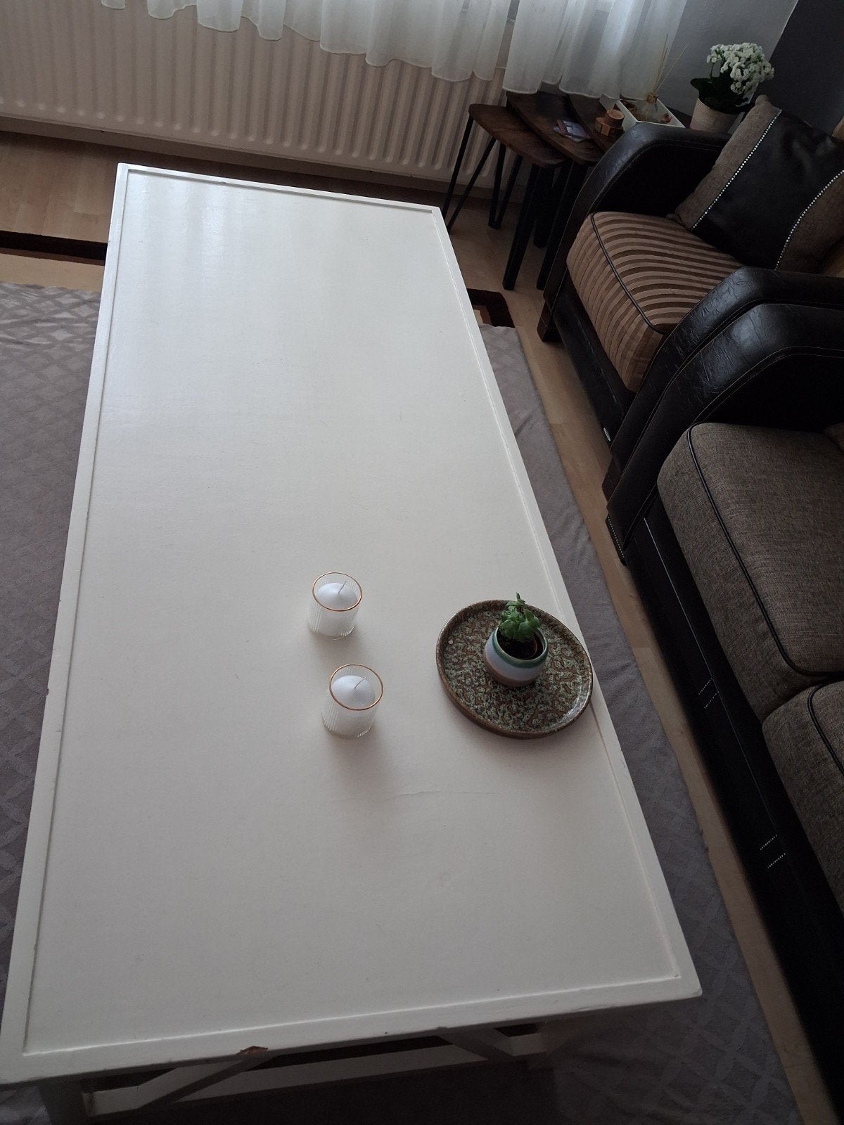 Riviera Maison Salontafel - Wit, Landelijke Stijl, Gebruikt, Rechthoekig, Overige houtsoorten, 50 tot 100 cm