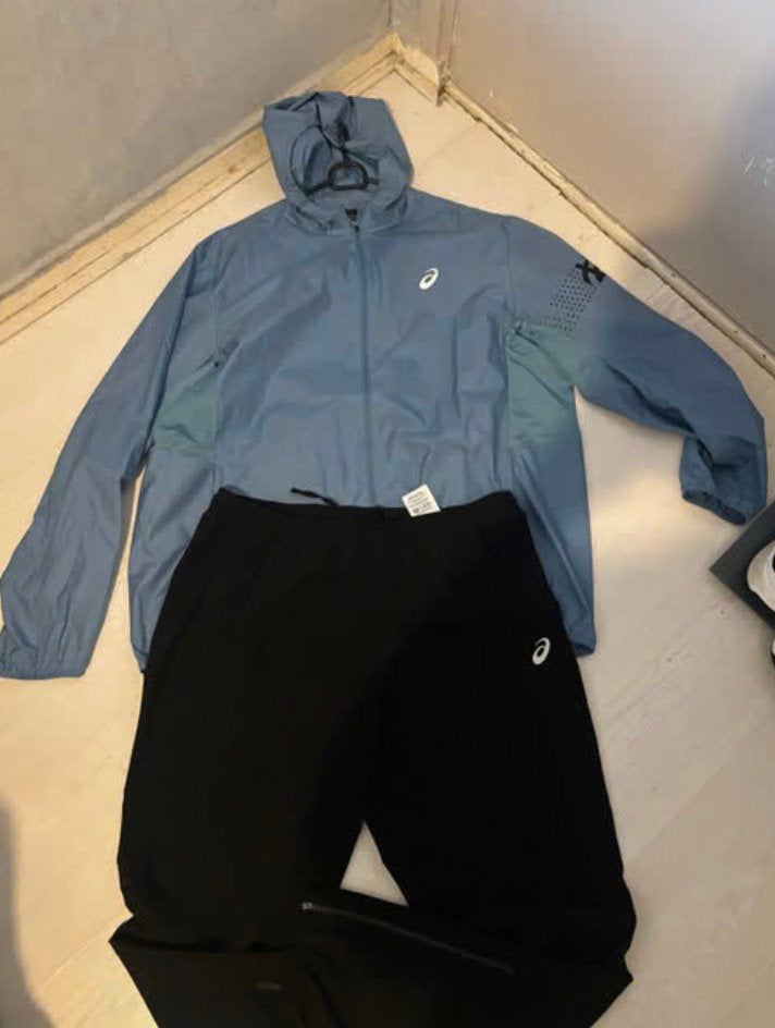 Asics trainingspak (Blauw/zwart), Verzenden, Zo goed als nieuw, Blauw, Algemeen