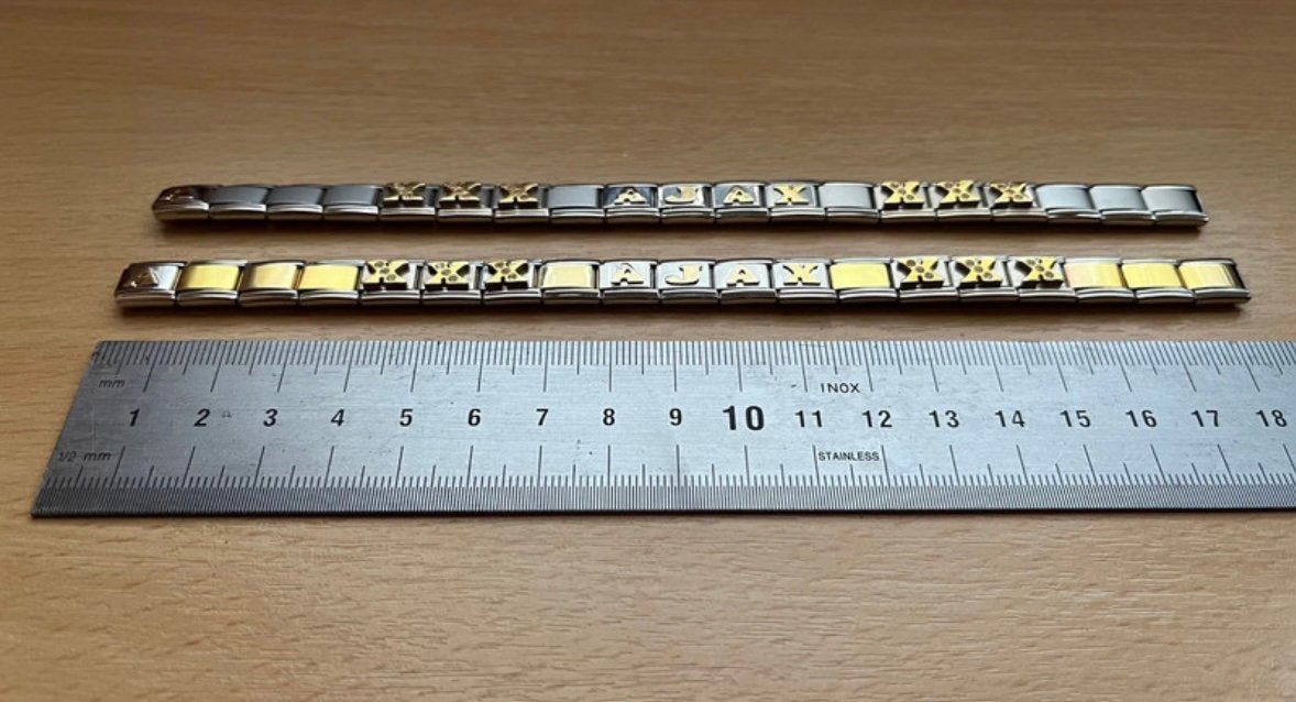 Ajax amsterdam armband in goud of zilver, Staal, Ophalen of Verzenden, Zo goed als nieuw, Goud