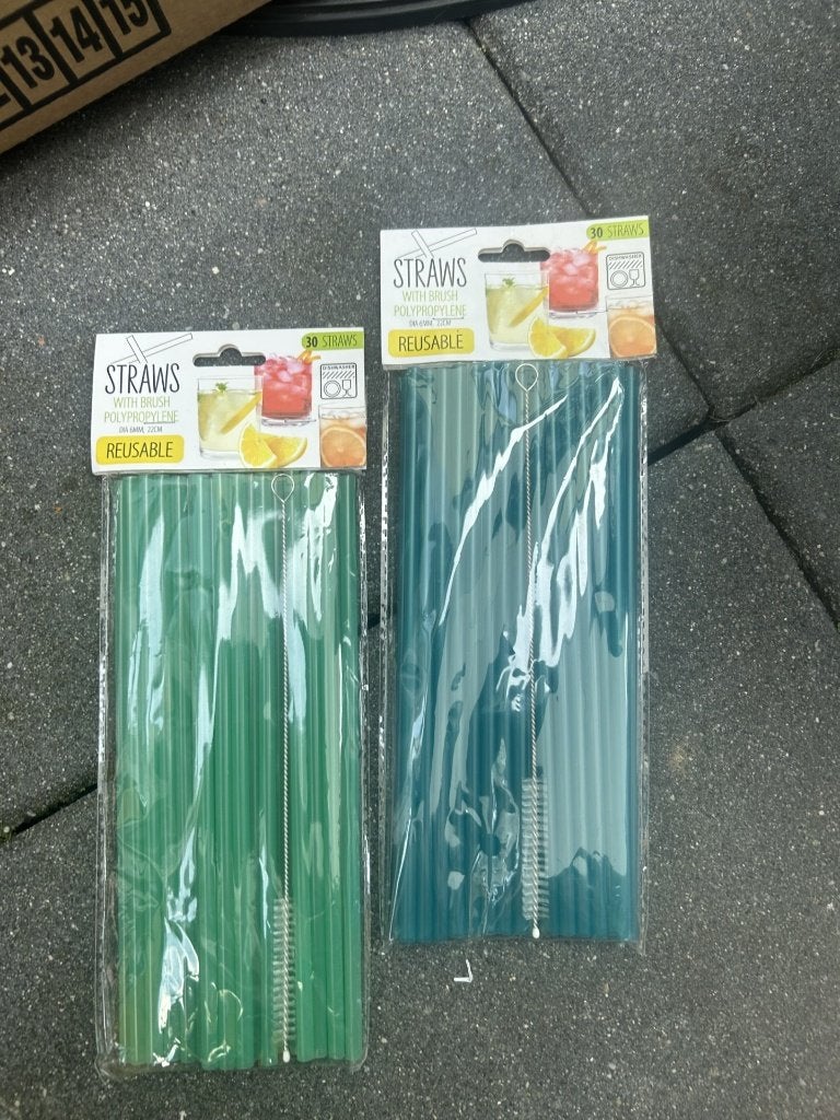 Harde plastic rietjes 2 Pakjes 30 in pak Nieuw, Ophalen of Verzenden, Nieuw, Versiering, Overige