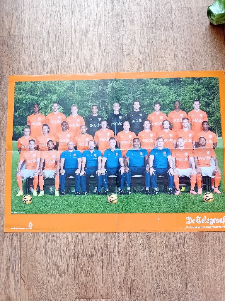 Poster - Nederlands Elftal - De Telegraaf, Verzamelen, Sportartikelen en Voetbal, Ophalen, Zo goed als nieuw, Overige binnenlandse clubs