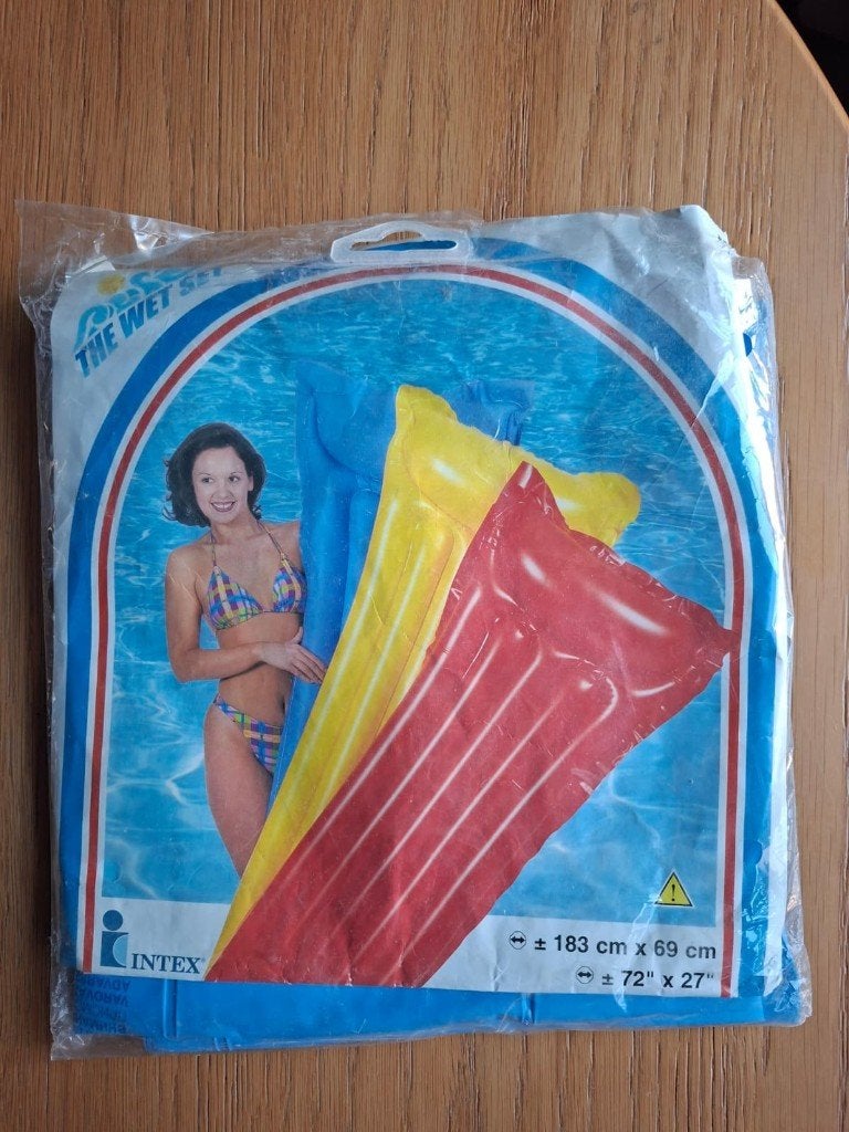 Blauw opblaasbaar luchtbed (Intex), Ophalen of Verzenden, Nieuw