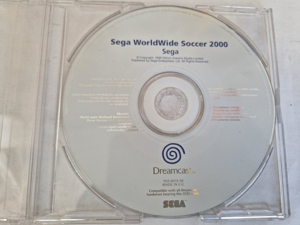 SEGA WORLDWIDE SOCCER 2000 promo NOT FOR RE-SALE, Gebruikt, 1 speler, Ophalen of Verzenden, Vanaf 3 jaar