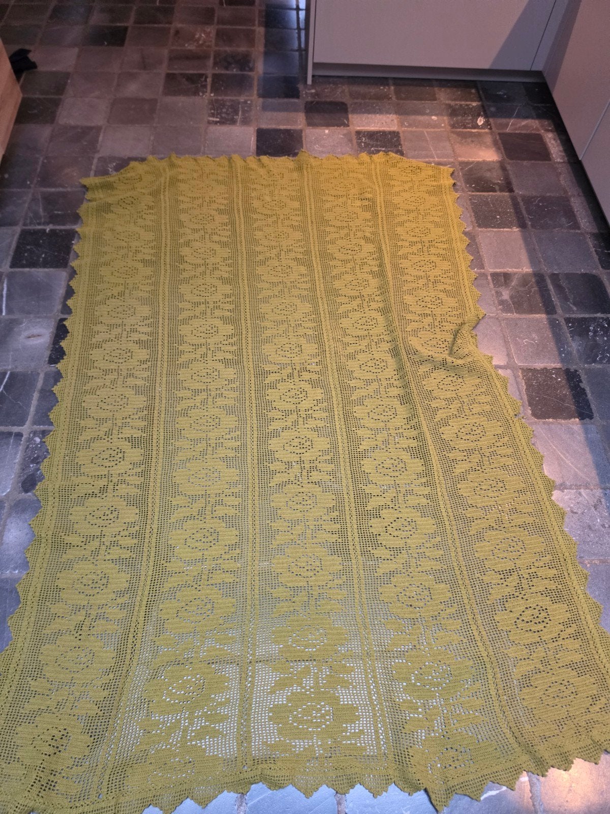 vintage gehaakt kleed/sprei, Ophalen of Verzenden