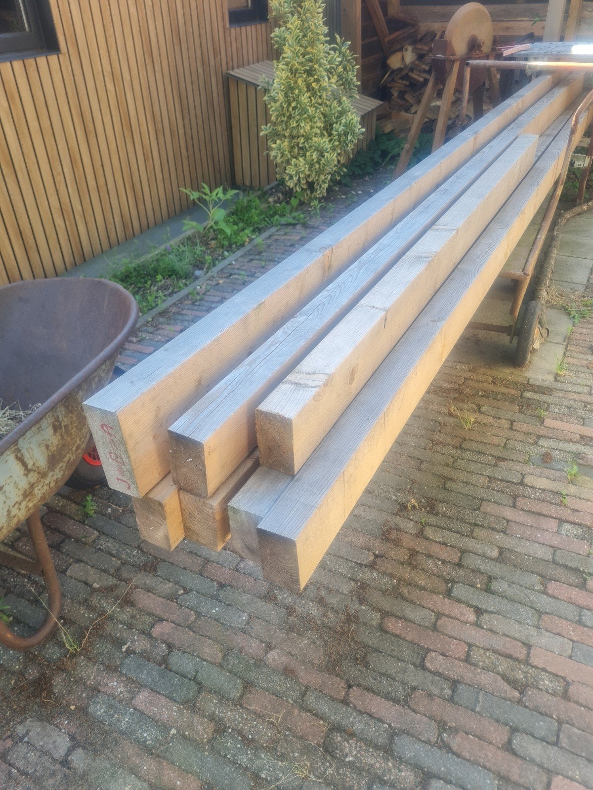 Robuuste houten balken voor diverse projecten, Ophalen, Gebruikt, Balk, Vuren