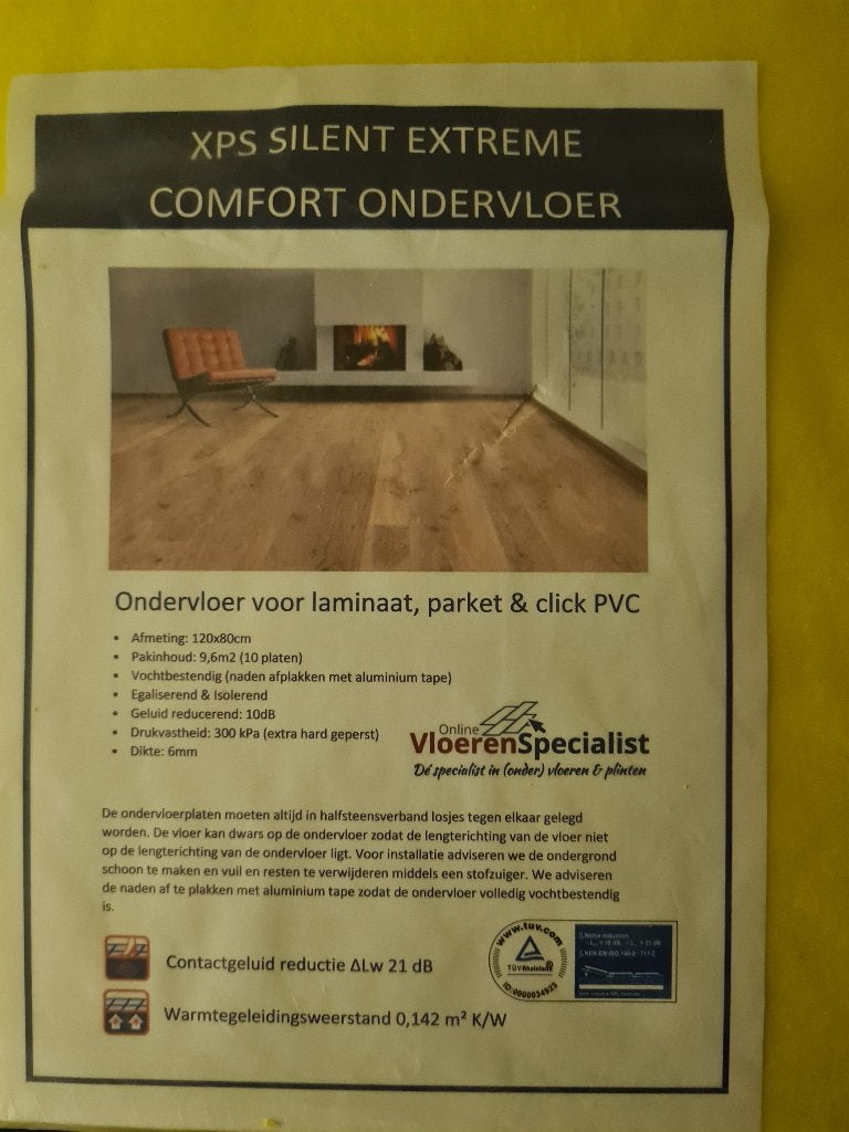 Geluiddempende ondervloerplaten, Ophalen, Overige materialen, 30 cm of meer, 50 tot 150 cm