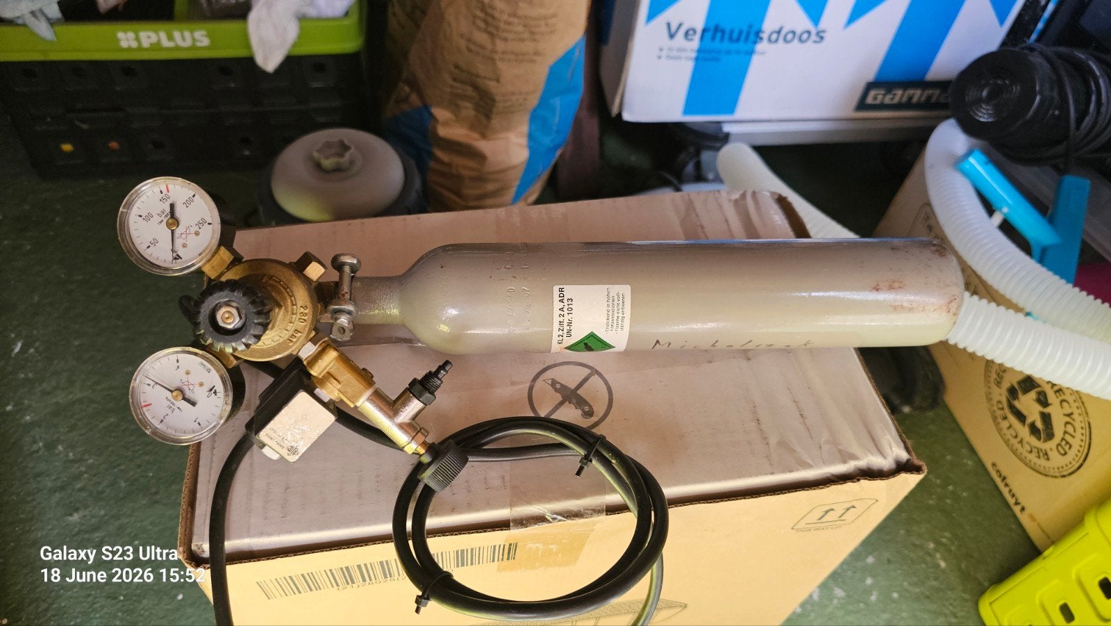 CO2 fles met drukregelaar - Aquarium/Kweek, Ophalen, Gebruikt