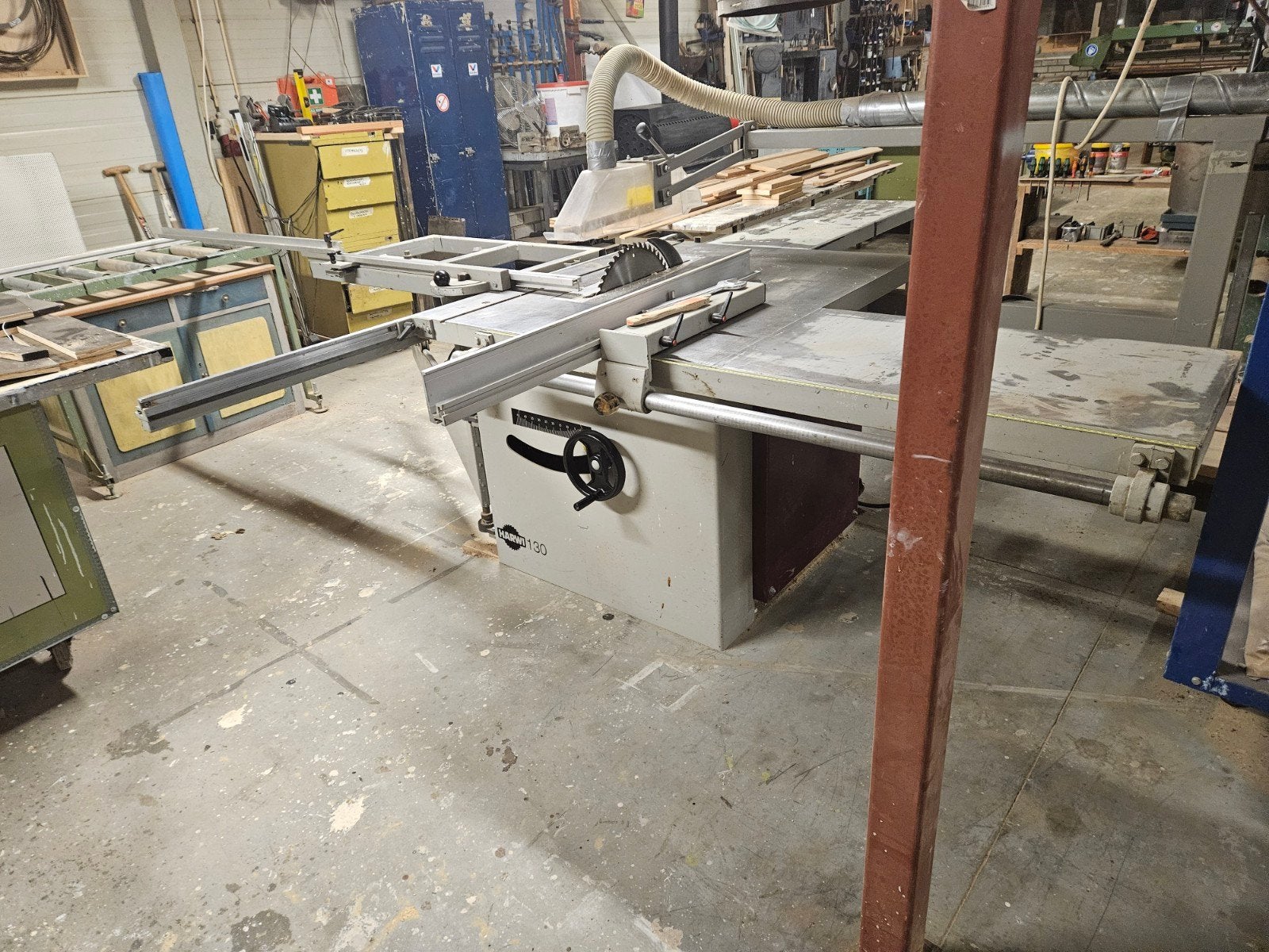 Harwi 130 / 7.5 PK / Schulpzaag / Formaatzaag / Platenzaag, Ophalen of Verzenden, 1200 watt of meer, 70 mm of meer