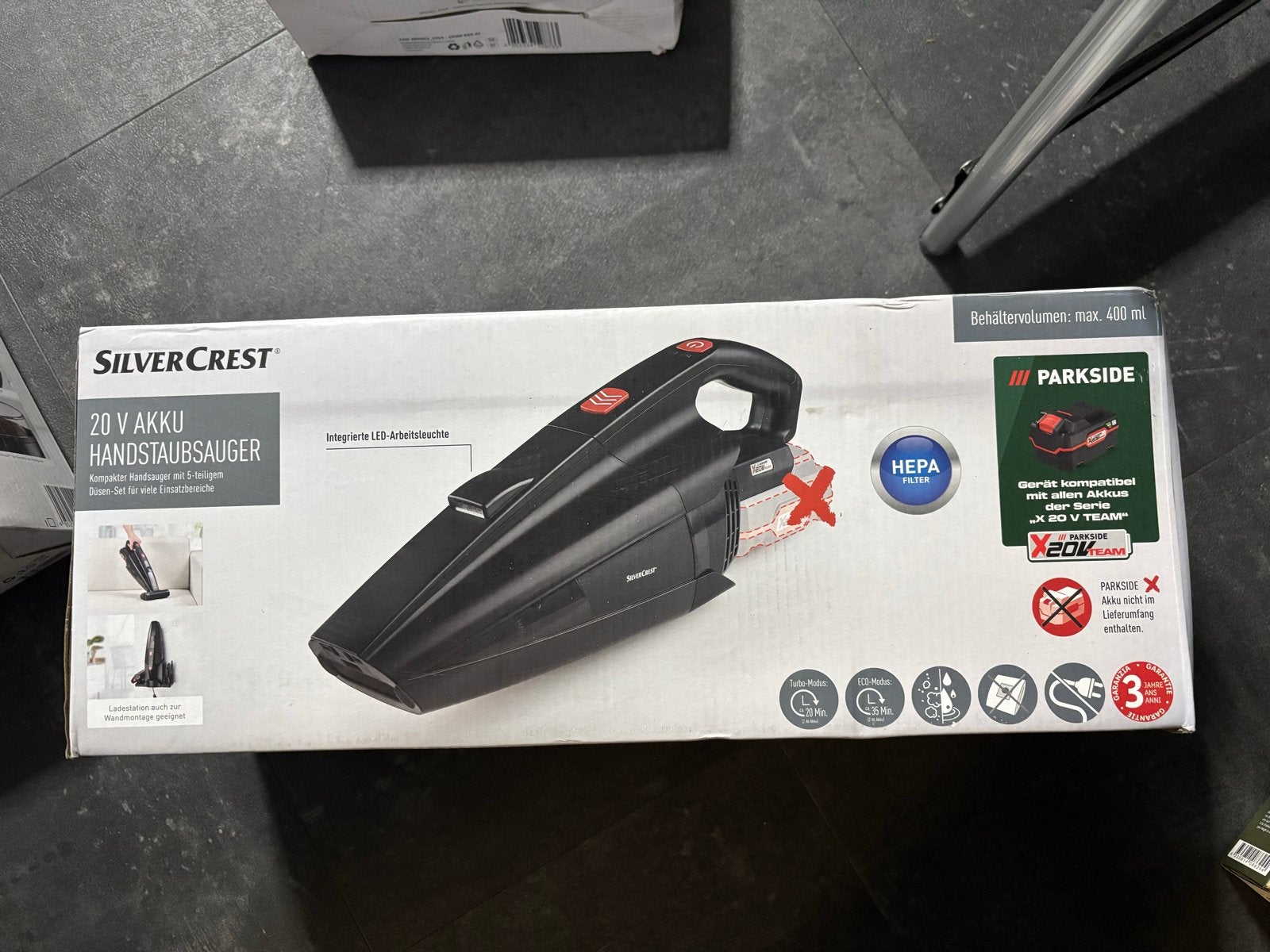 SilverCrest 20V Accu Handstofzuiger - Nieuw in doos, Overige merken, Kruimeldief, Ophalen of Verzenden, Reservoir