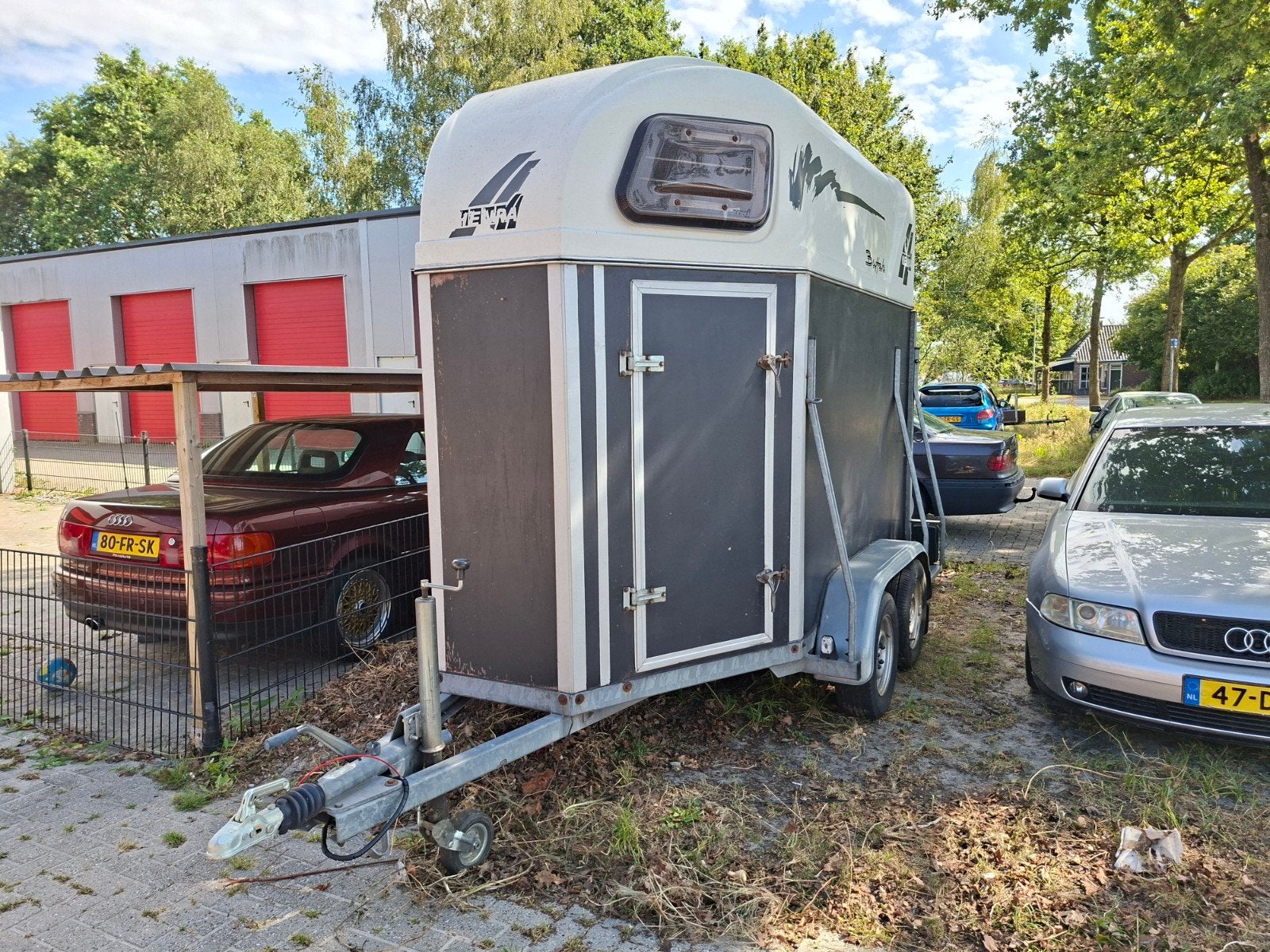 Henra buffalo 2 paards trailer, Ophalen, Gebruikt, Hout, 2-paards trailer