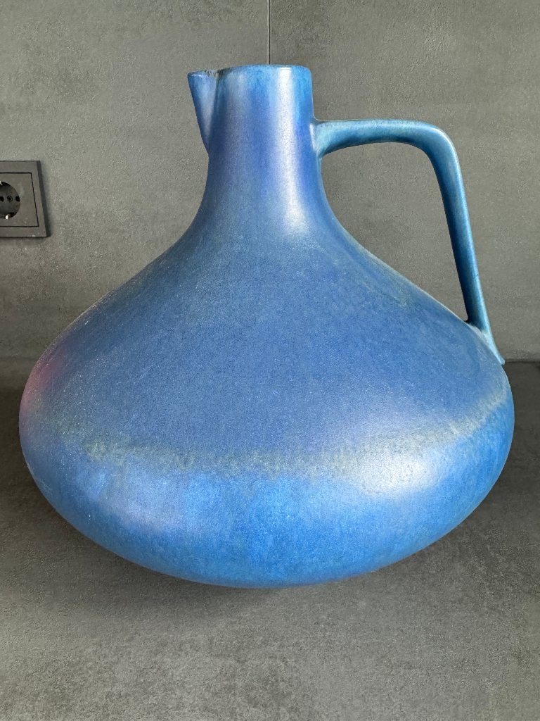 Hans Welling – West Germany – model 201 – blauw, Antiek en Kunst, Antiek | Vazen, Ophalen