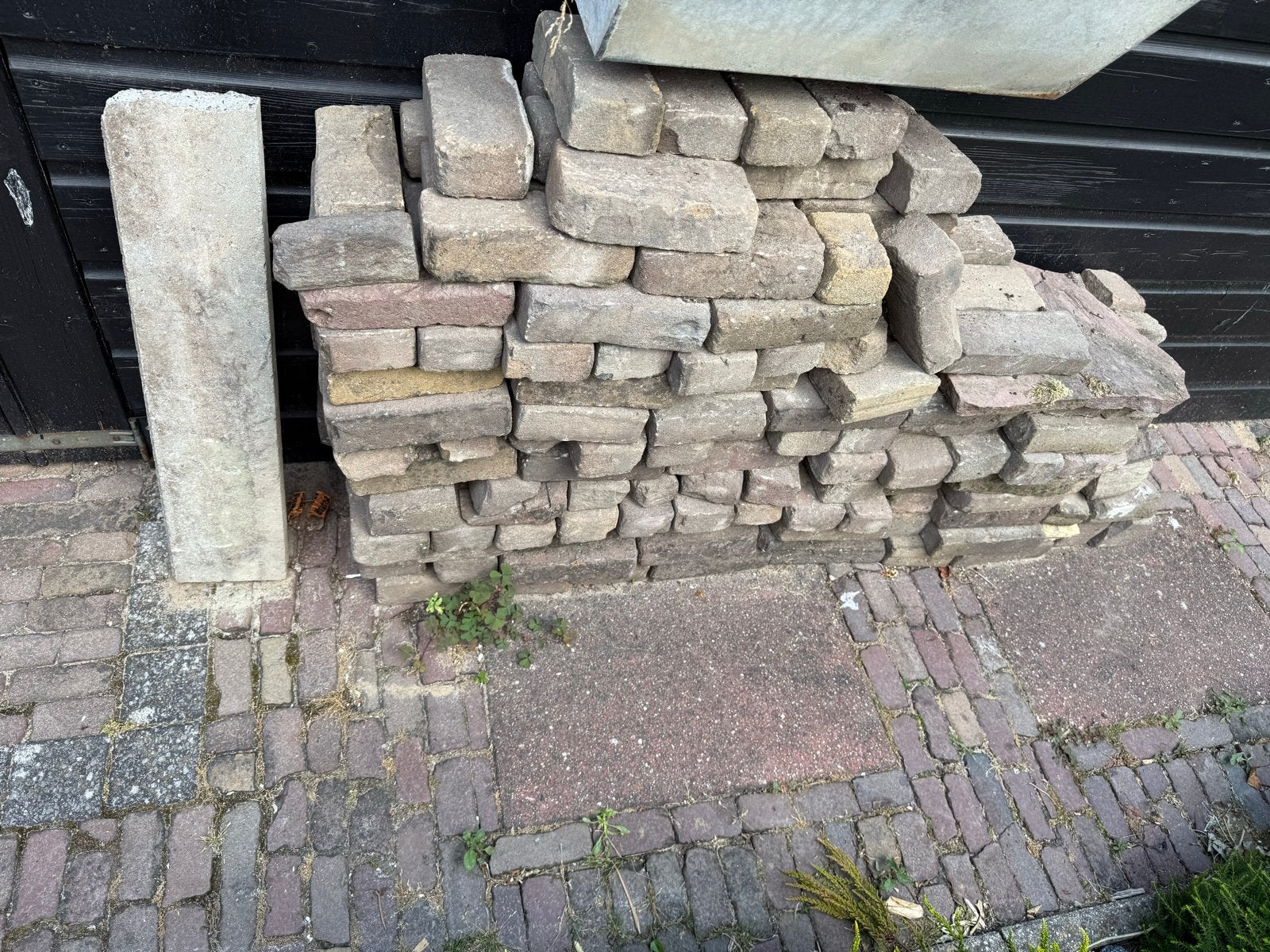 10m2 +- Oud gebakken waaltjes voor tuin en terras, Tuin en Terras, Tegels en Klinkers, Ophalen, Overige materialen, Gebruikt, Overige typen