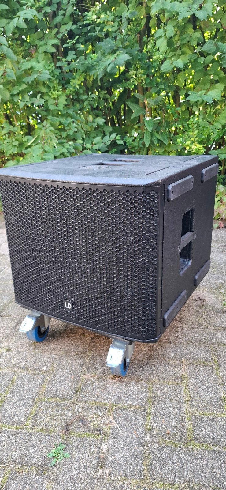 LD Systems Stinger Sub 15 A G3 subwoofer met hoes en wielen, Inclusief kabels, Subwoofer, Zo goed als nieuw, Ophalen