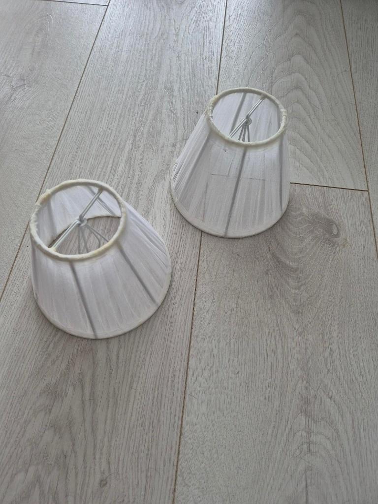 Mooie Organza lampenkapjes, Ophalen, 25 tot 50 cm, Wit, Rond