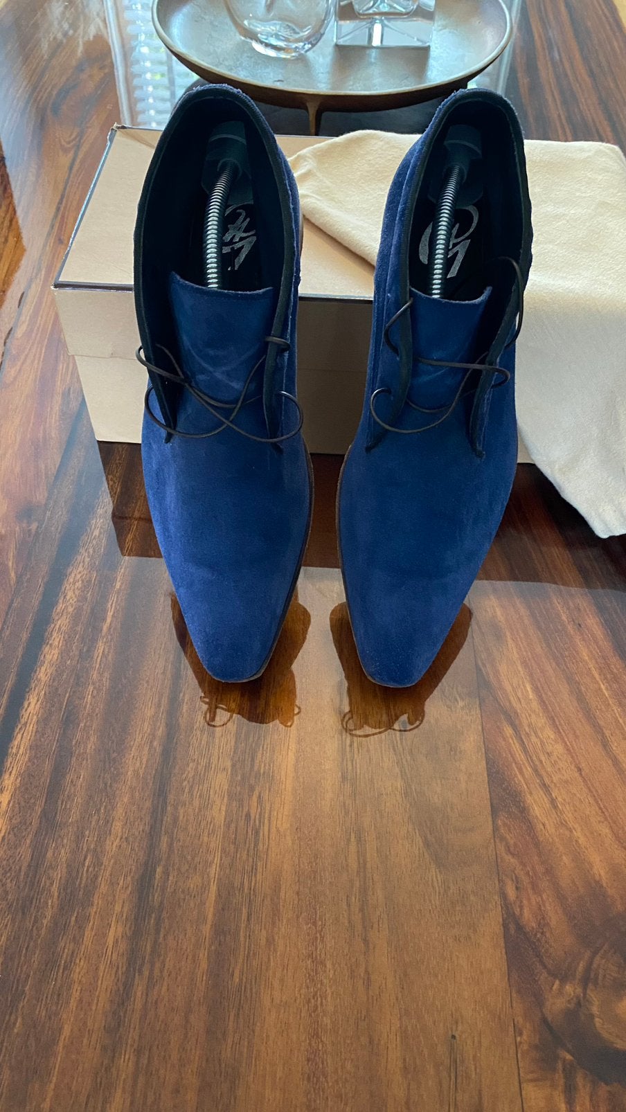 Greve suède schoenen – donkerblauw – maat 6,5 UK (ca. EU 40), Dieren en Toebehoren, Paarden en Pony's | Beschermers, Ophalen of Verzenden