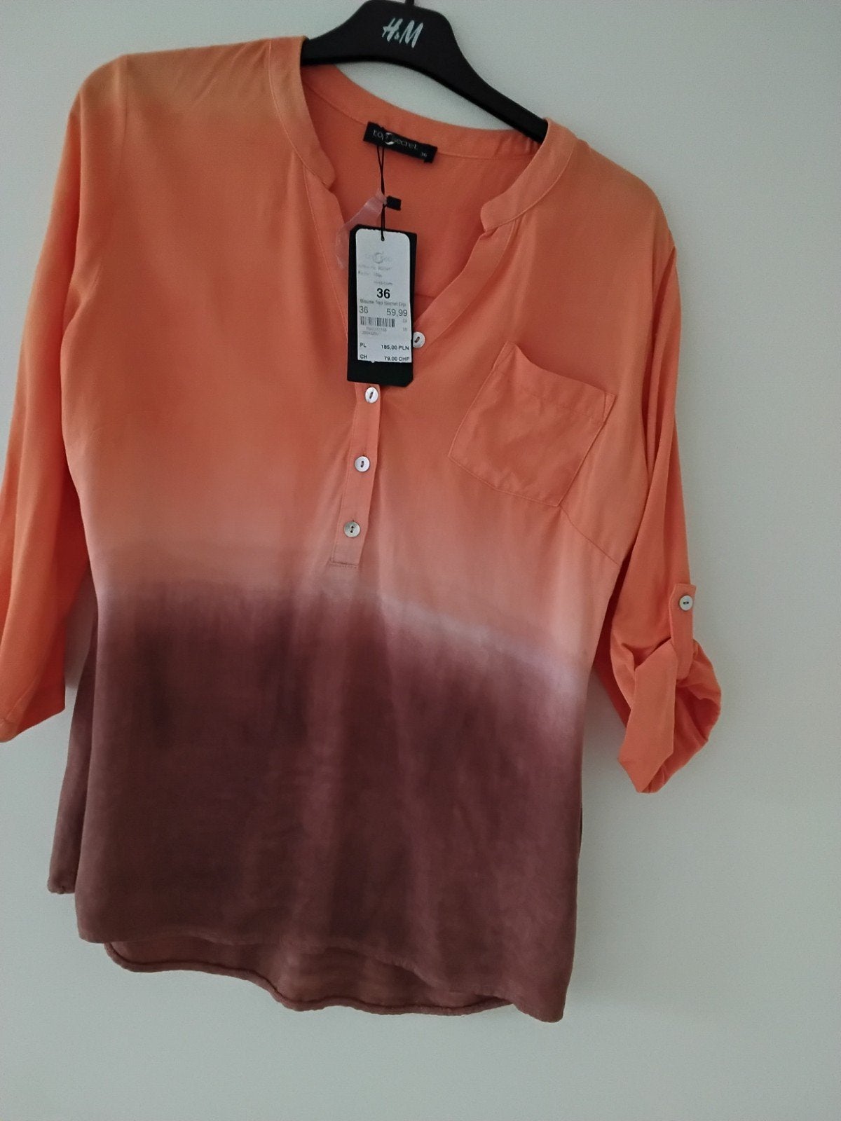 blouse nieuw oranje met bruine bies S Top Secret, Ophalen of Verzenden, Nieuw, Oranje