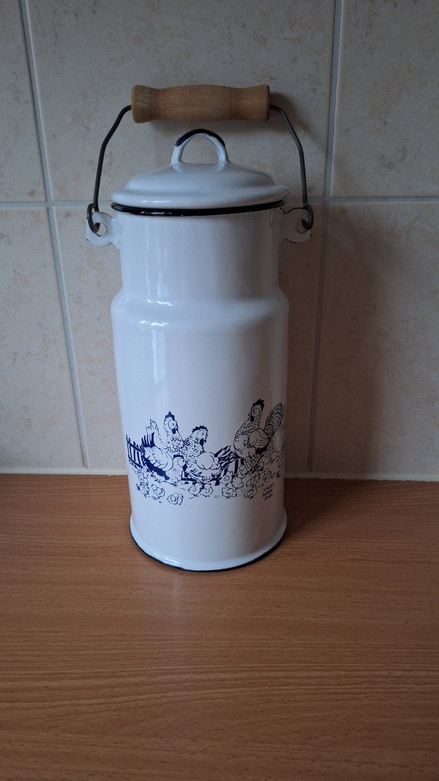 Emaille Melkbus met Boerderij Dieren - Happy Holland Design, Antiek en Kunst, Ophalen of Verzenden