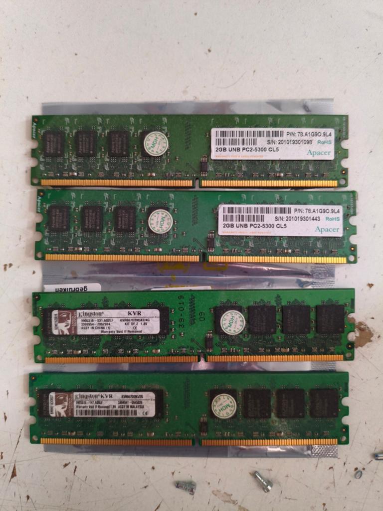 Geheugen ram ddr2 4x2Gb, Ophalen of Verzenden, DDR2, Desktop